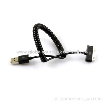 Colorful Spring USB2.0 Data Cable for iPhone 4/4S, Convenient and Practical